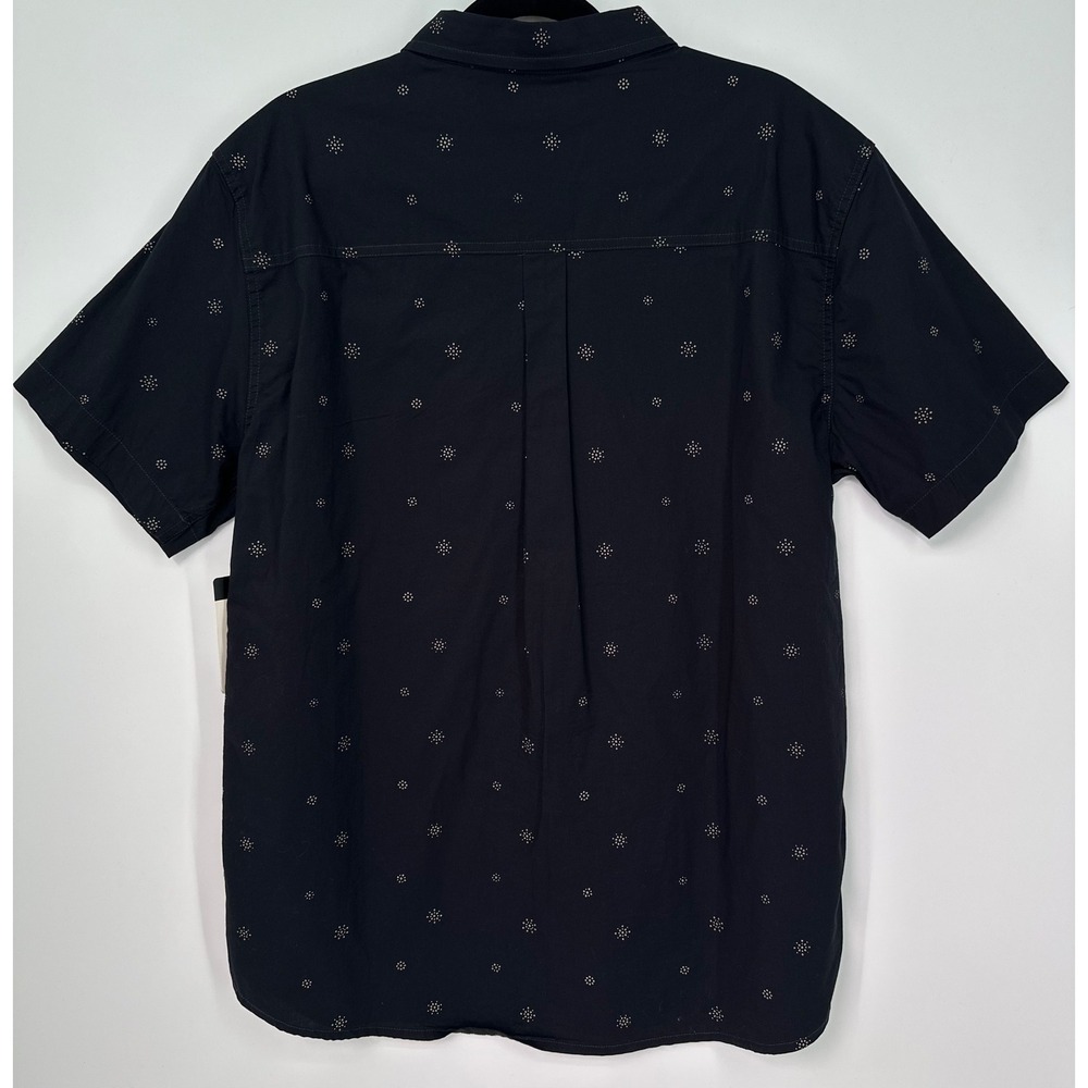 Reef Topaz Men's Shirt Large Black Caviar Print Short Sleeve Stretch NWT 0323 - Picture 6 of 10